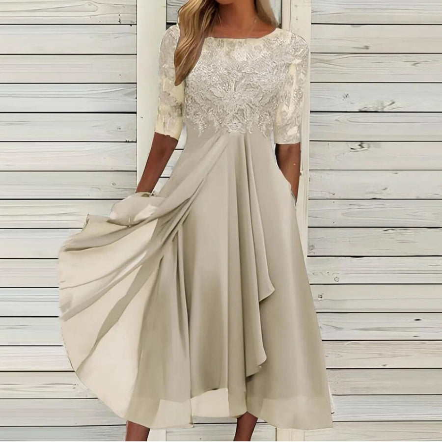 Gracia – Robe Elegante em Renda Feita à Mão